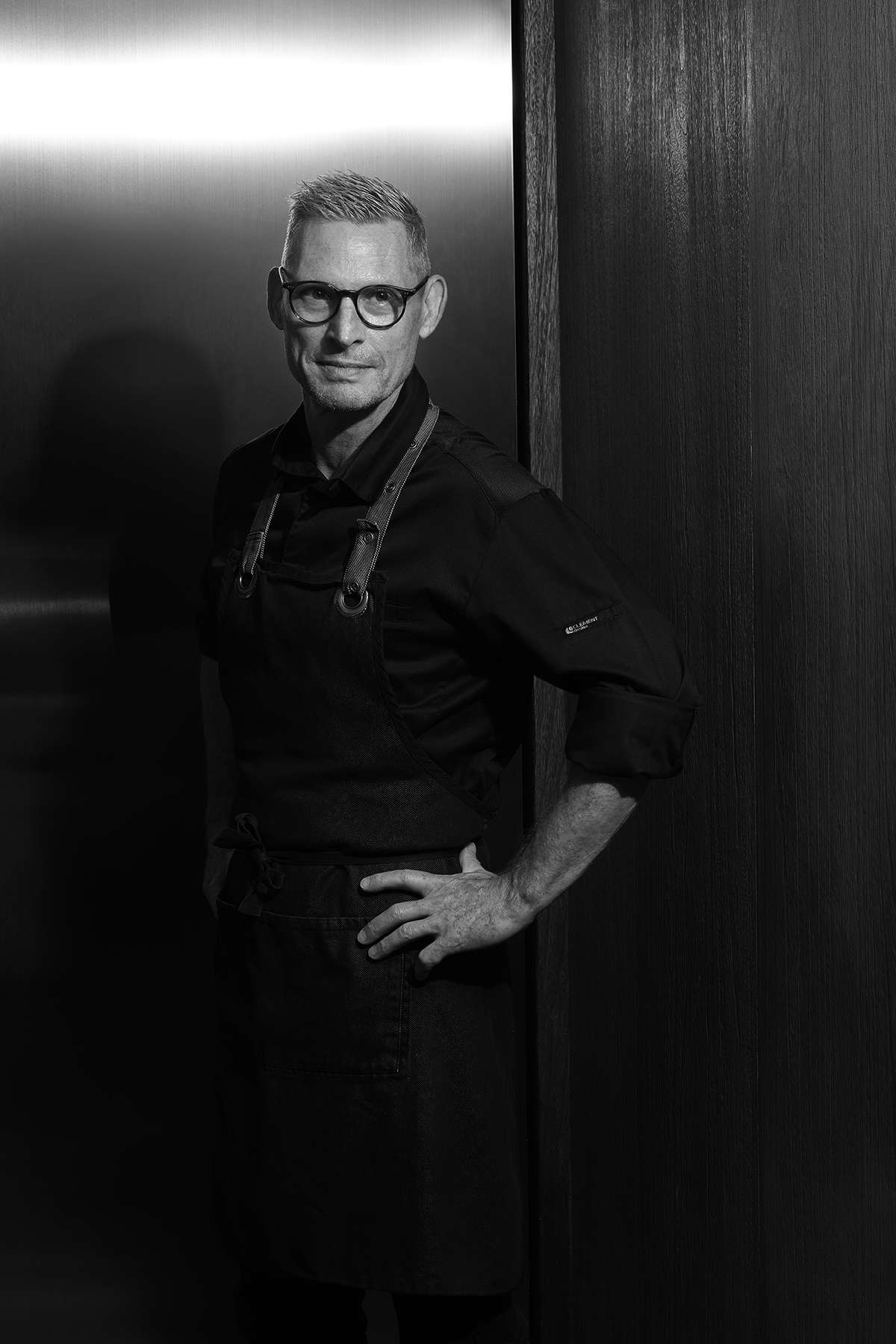 Emmanuel Stroobant, photographed in black and white