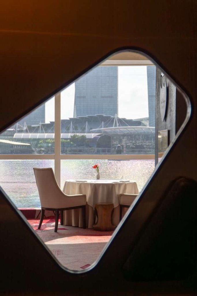 The dining room at Saint Pierre, Singapore