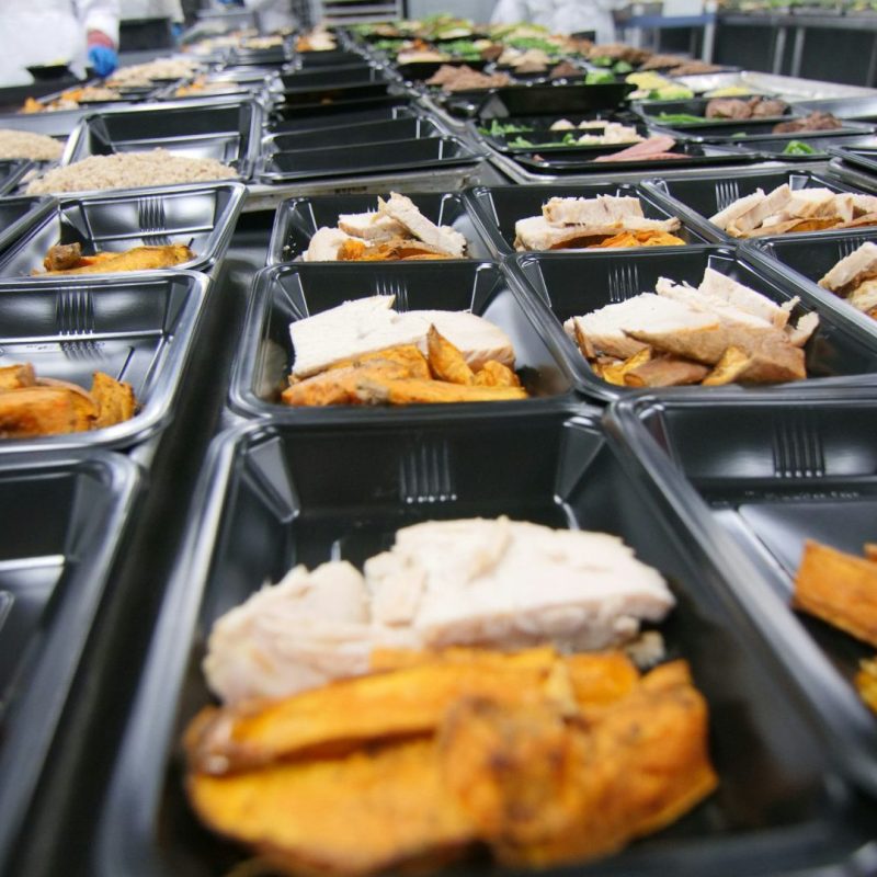 Commercial kitchen waste station with tracking screen